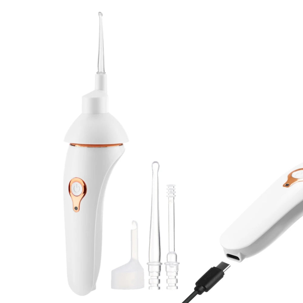 Electric Earpick for Children and Adults Painless Soft Ear Scoop Vacuum Cleaner Ear Wax Suction Remover Illuminate Ear Canal Peaceful Pleasures Health and Wellness Default Title