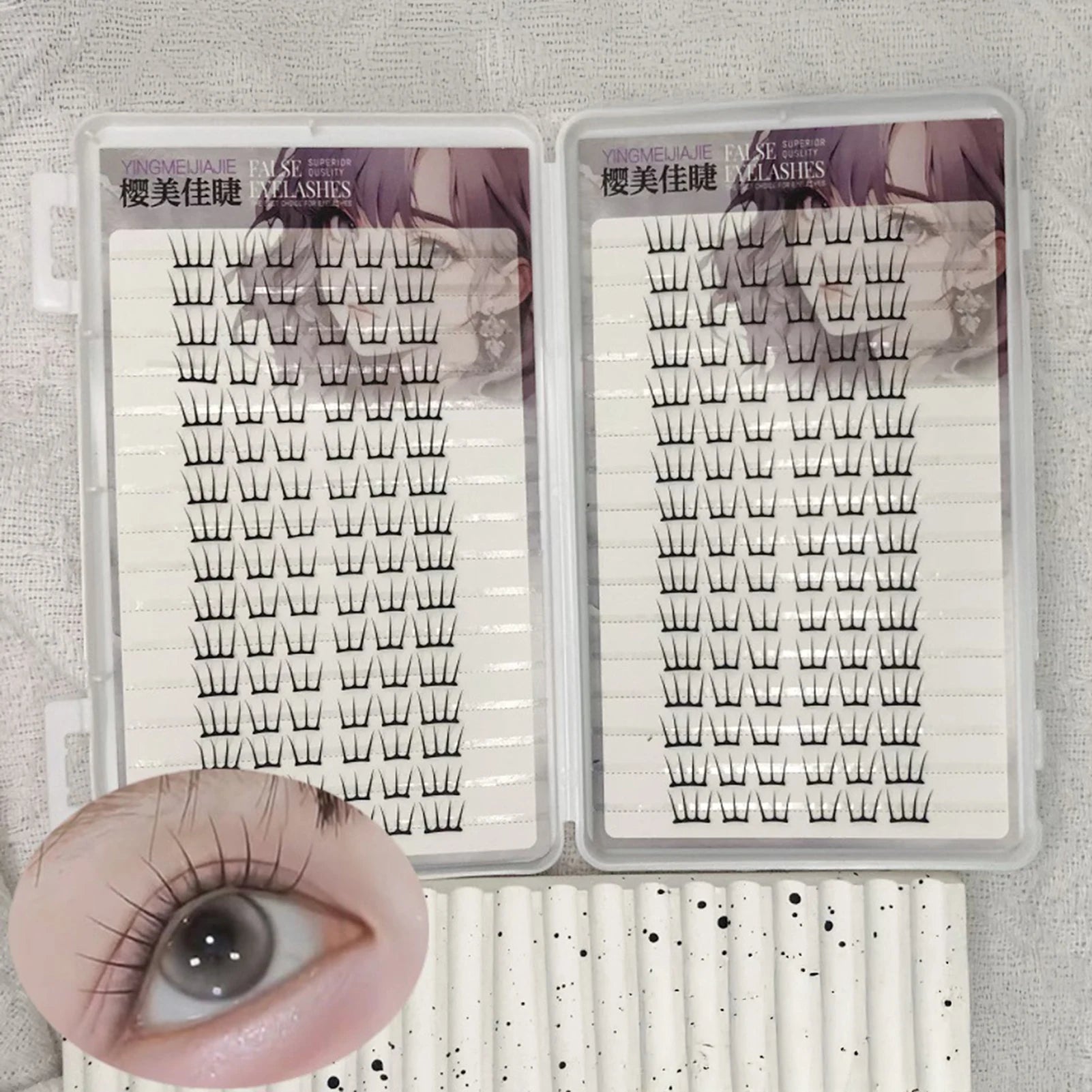 Korean Style False Eyelashes 3D DIY Wispy Fluffy Lash Extension Daily Natural Fake Eyelash Clusters For Girls Perfect Eye Makeup Peaceful Pleasures Health and Wellness