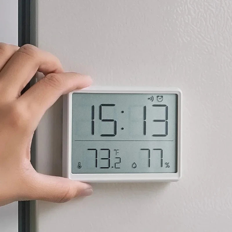 Digital Alarm Clock with Temperature & Humidity | Magnetic Desk