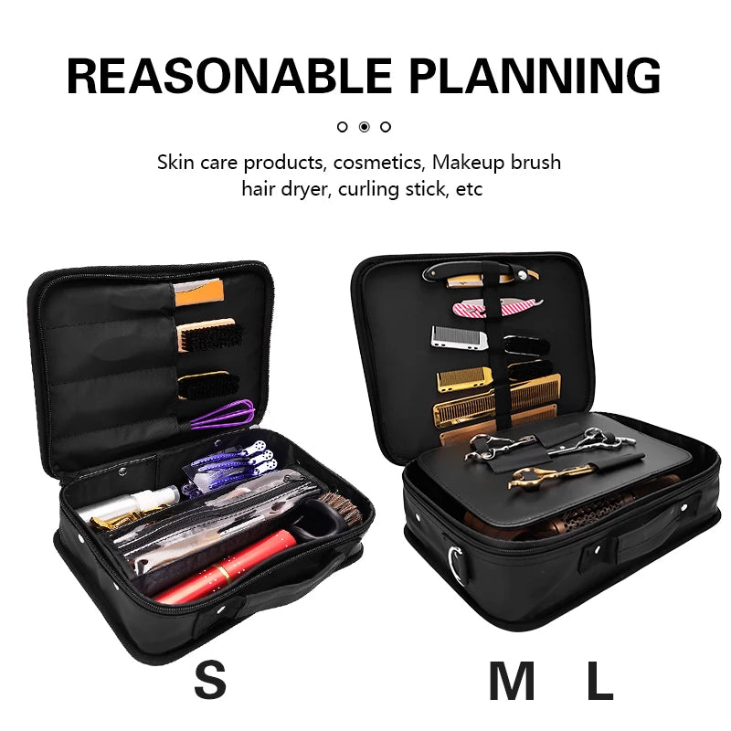Barber Large Capacity Waterproof Storage Box Salon Beauty Hair Cutting Tools Case Salon Multifunctional Portable Suitcase Tools Peaceful Pleasures Health and Wellness