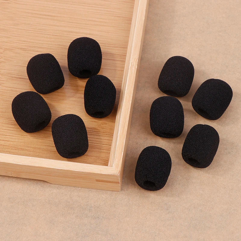 10-Pack Mic Foam Windscreen Covers for Helmet Bluetooth Intercom