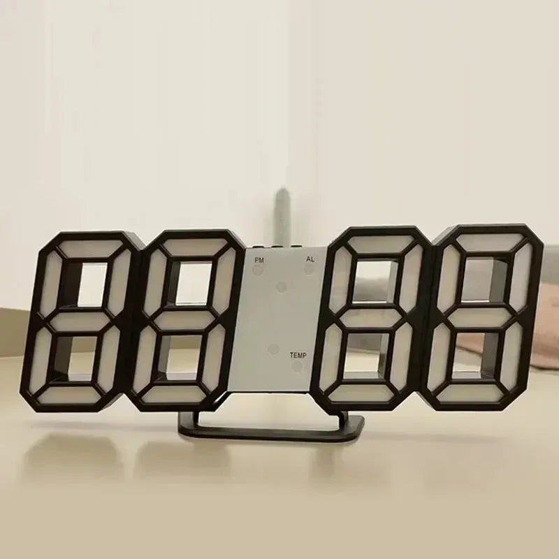 3D LED Digital Alarm Clock – Time, Date & Temperature Display