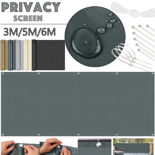 Waterproof Privacy Shade Cloth For Balcony Fence Patio Sunshade UV Protection Garden Deck Shelter Shield Porch Pool Decor Peaceful Pleasures Health and Wellness