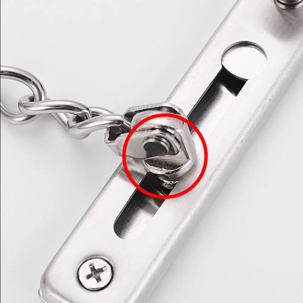 Stainless Steel Key Anti-theft Chain for Hotel Room Door Thickened Stainless Steel Key Anti-theft Chain Sliding Reverse Chain Peaceful Pleasures Health and Wellness