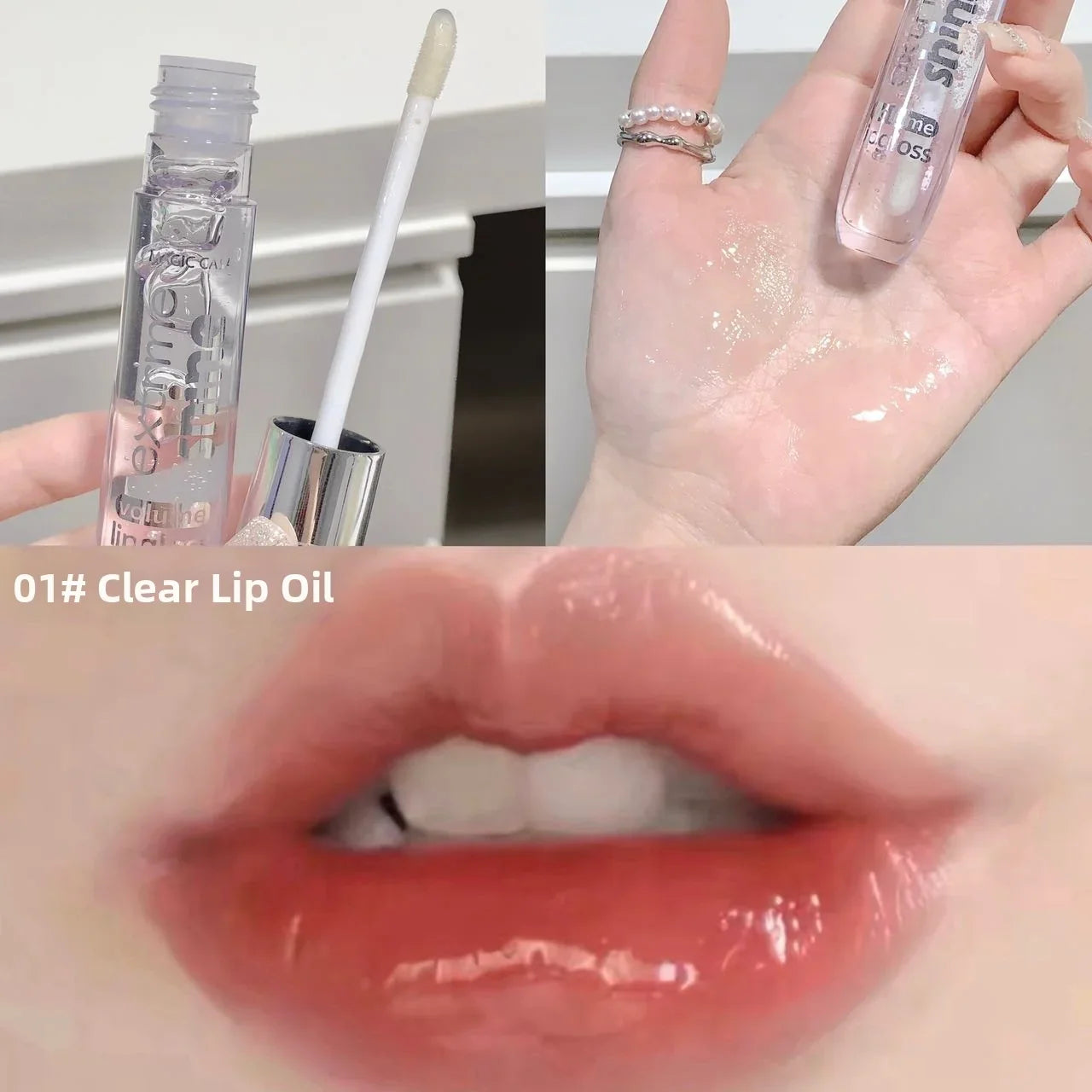 MAGIC CASA Shimmer Lip Oil Gloss – Hydrating Pearlescent Glaze