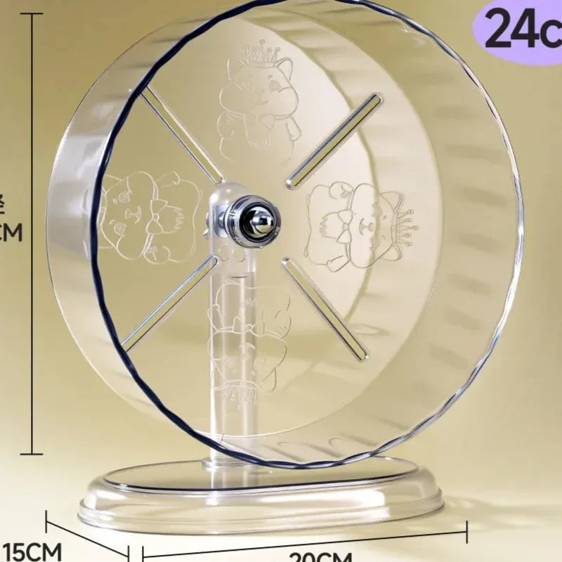 Silent Transparent Hamster Running Wheel | Small Pet Accessory