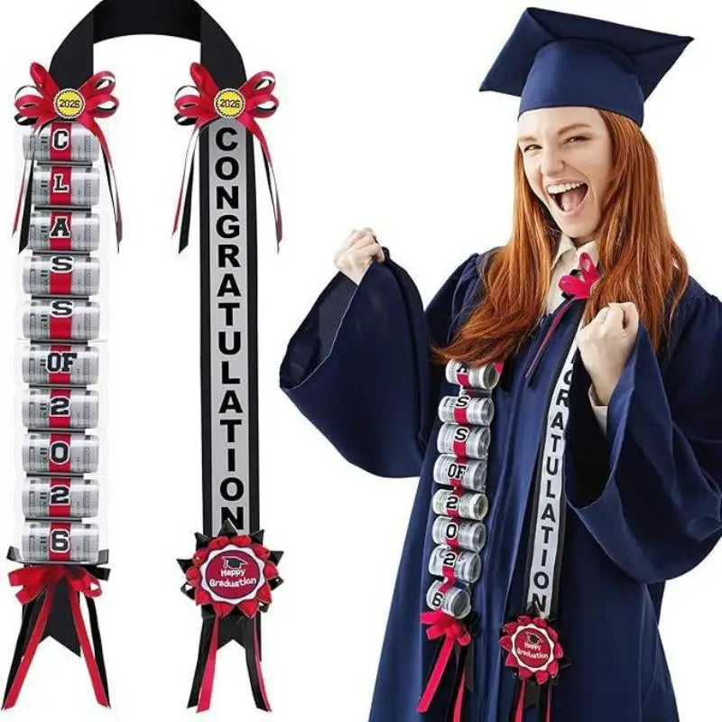 Class of 2026 Money Lei Necklace | Graduation Cash Gift Garland Graduation Lei Necklace Peaceful Pleasures Health and Wellness D