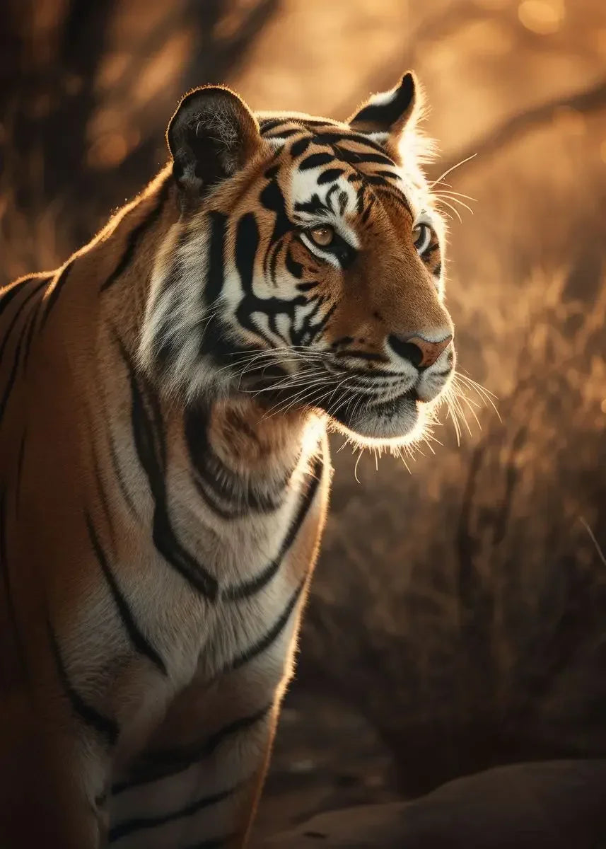 Tropical Tiger Forest Canvas Wall Art | Minimalist Home Decor Canvas Wall Art Peaceful Pleasures Health and Wellness 10 20x30cm Unframed