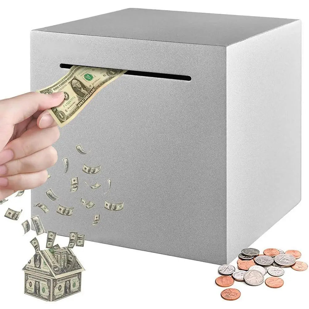 Stainless Steel Piggy Bank for Kids - Large Capacity Safe Box Peaceful Pleasures Health and Wellness