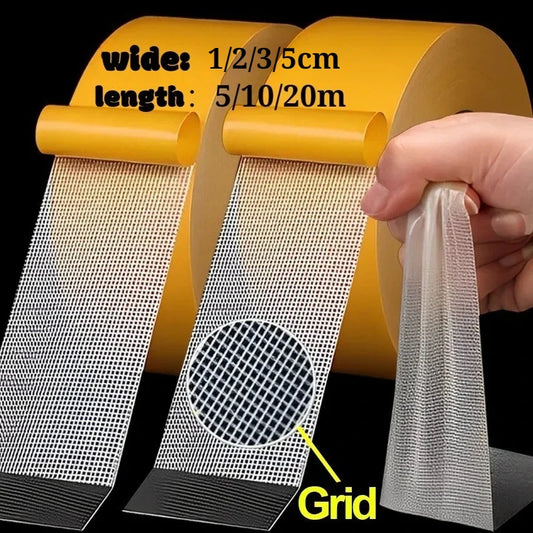 Double Sided Fiber Mesh Tape High Viscosity Transparent 5/10/20M Double Sided Tape Peaceful Pleasures Health and Wellness