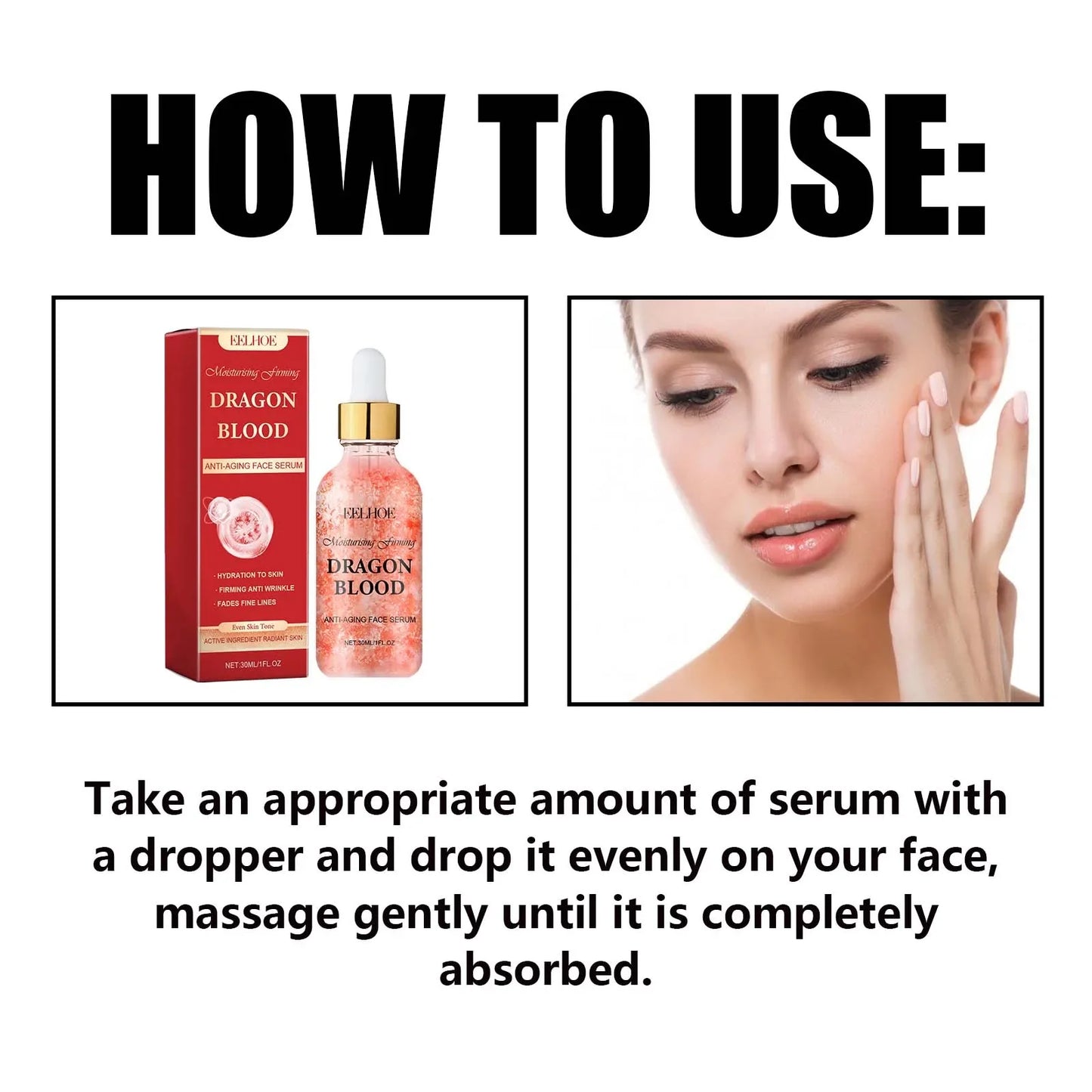 EELHOE Dragon Blood Face Serum – Firming & Brightening 30ml