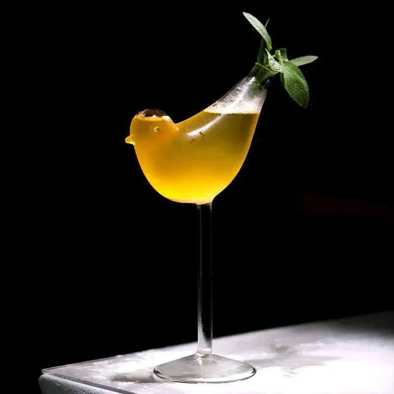 Creative Cocktail Personalized Glass Pufferfish Octopus Tall Cup Bar Swan Bird Wine Glass Wedding Party Birthday Gift Peaceful Pleasures Health and Wellness E M