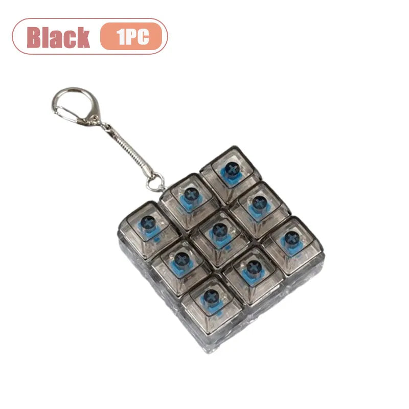 9-Key Mechanical Switch Tester Keychain Fidget Toy | 1–20 Pack