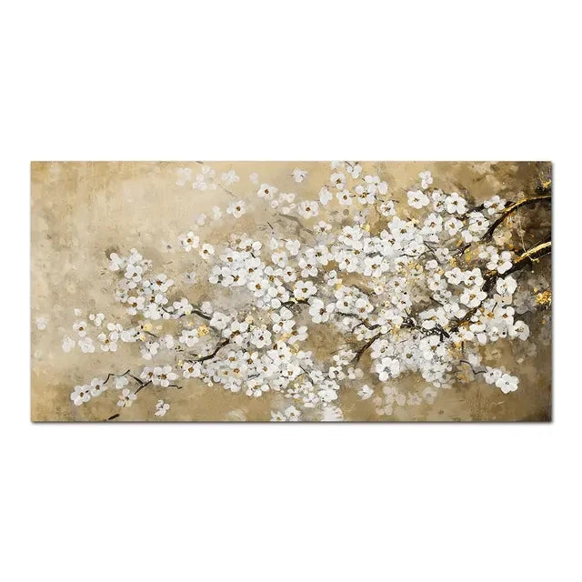 Modern Abstract Gold Flower Oil Painting on Canvas Posters and Prints Wall Art Canvas Painting Wall Picture for Home Decorati Peaceful Pleasures Health and Wellness I 40x60cm Unframed