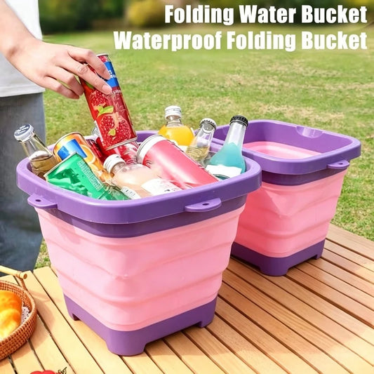 2L Collapsible Foldable Bucket – Portable Camping & Beach Collapsible Camping Bucket Peaceful Pleasures Health and Wellness
