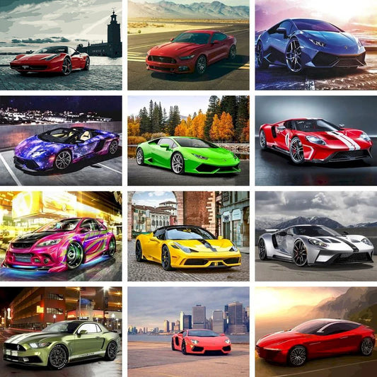 Modern Car Canvas Wall Art Poster | Bedroom & Living Room Decor Canvas Wall Art Peaceful Pleasures Health and Wellness