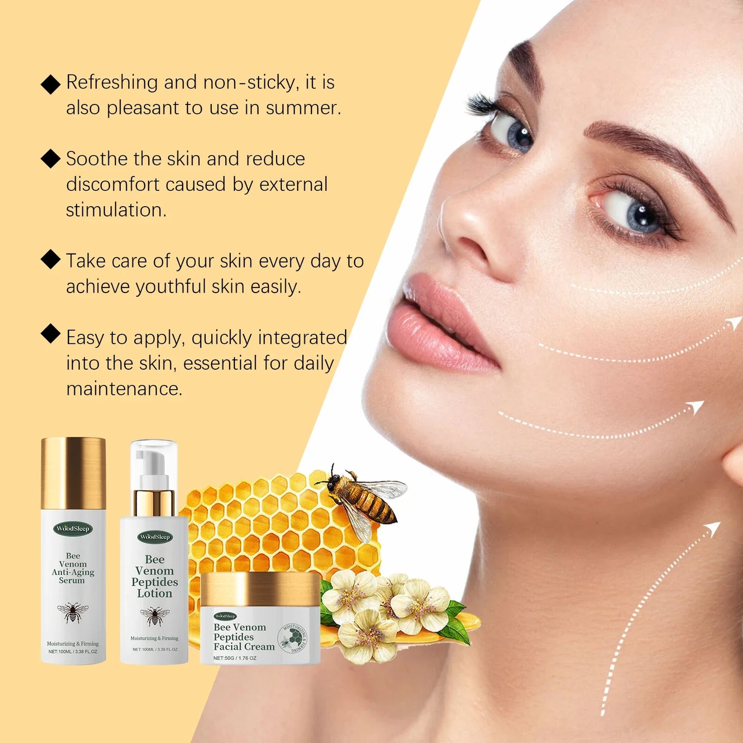 WOODSLEEP Bee Venom Anti-Aging Skincare Set – Serum & Cream