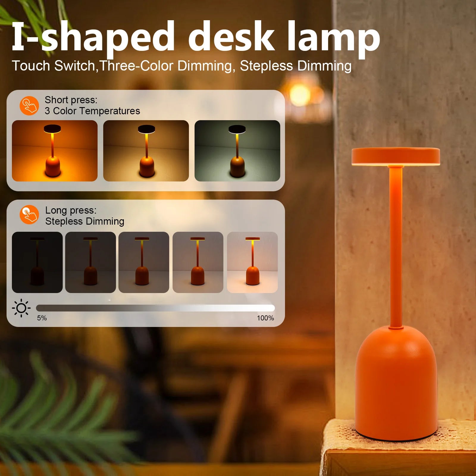 New Arrival Light Living Room Bedroom Bedside Desktop Decoration Desk Lamp Rechargeable Tri-color dimming Wine Cup Table Lamps Peaceful Pleasures Health and Wellness