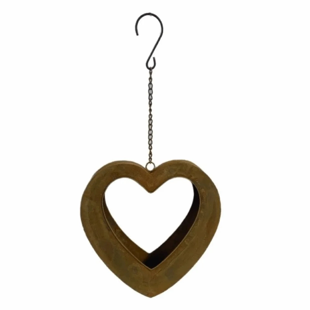 Heart Shape Iron Hanging Planter | Farmhouse Window Decor