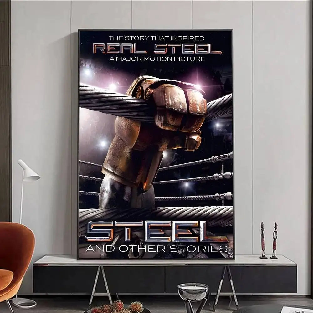 Real Steel Movie Poster – HD Waterproof Wall Art Décor Movie Wall Poster Peaceful Pleasures Health and Wellness