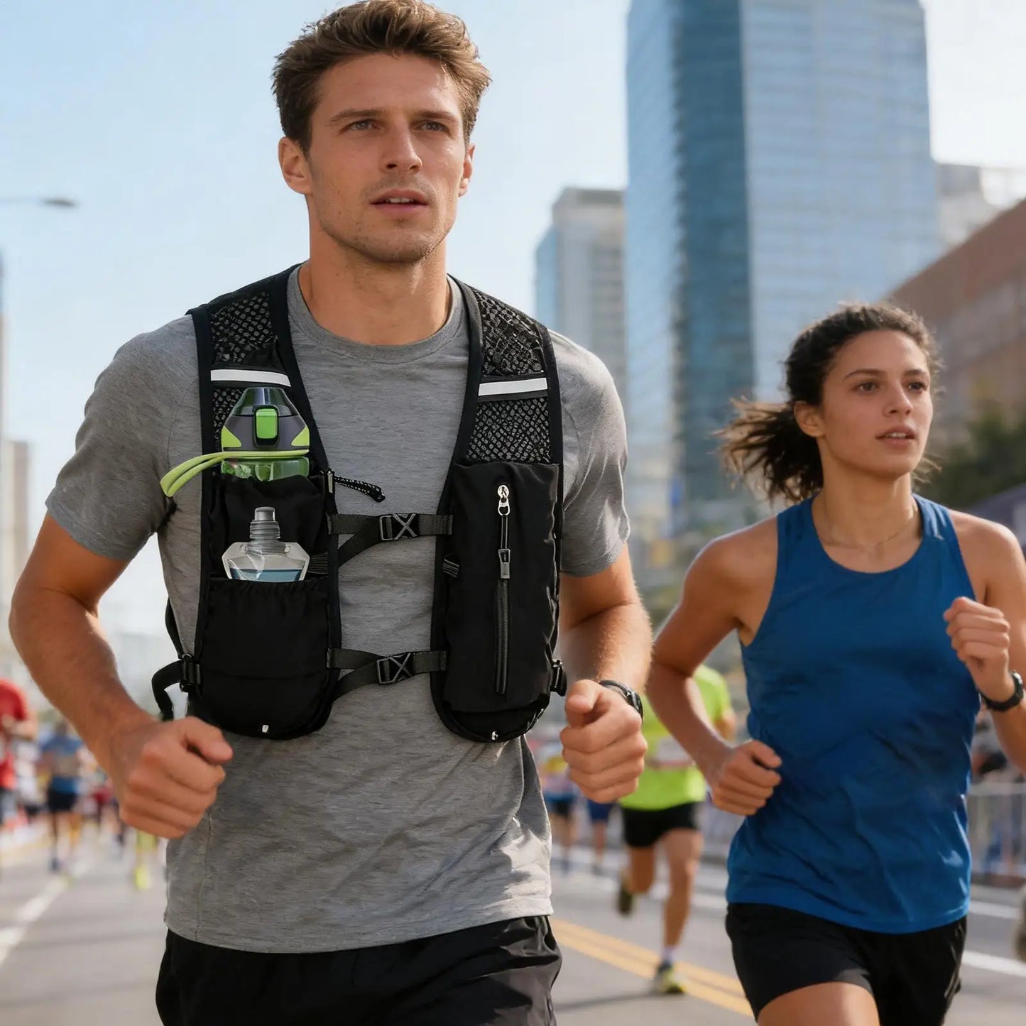 Reflective Running Vest Breathable Waterproof Trail Chest Pack Lightweight Sport Backpack For Cycling Hiking Camping Workout Peaceful Pleasures Health and Wellness