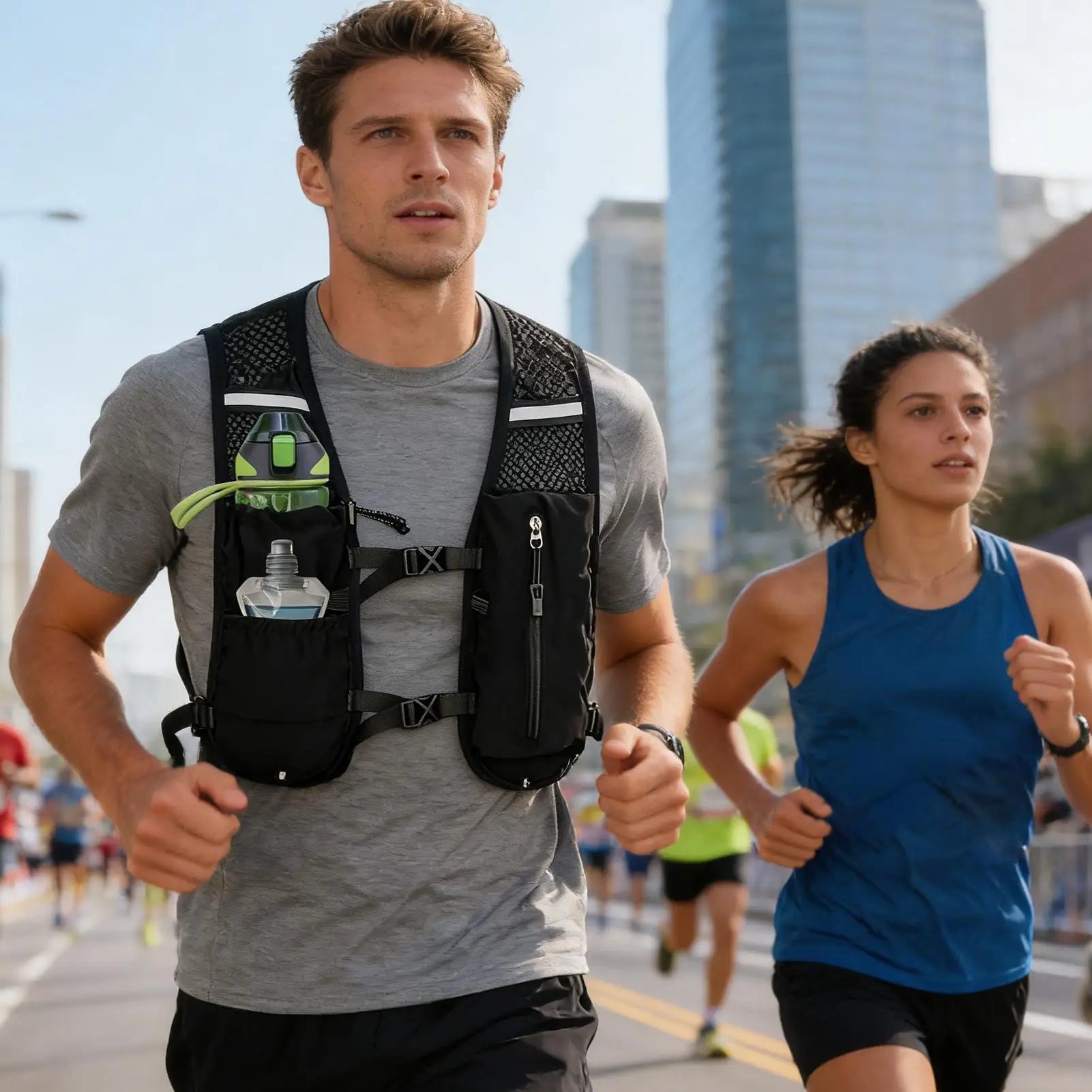 Reflective Running Vest Breathable Waterproof Trail Chest Pack Lightweight Sport Backpack For Cycling Hiking Camping Workout Peaceful Pleasures Health and Wellness