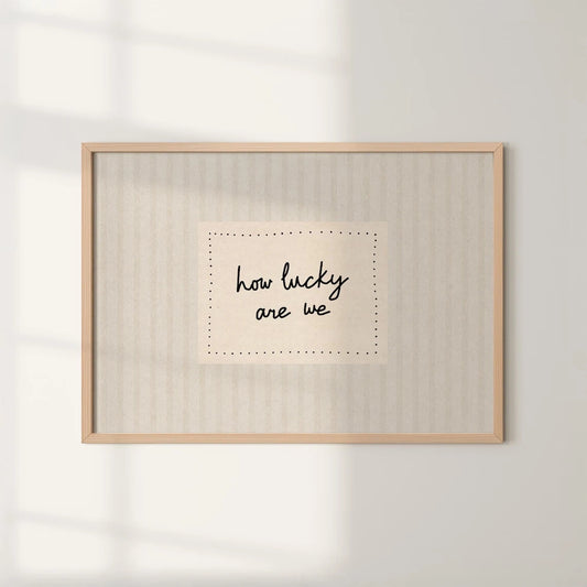 Modern,Minimalist How Lucky Are We Quotes Wall Art Print Canvas Painting Poster Picture For Living Room,bedroom Home Decor Peaceful Pleasures Health and Wellness G4038 40x60cm Unframed