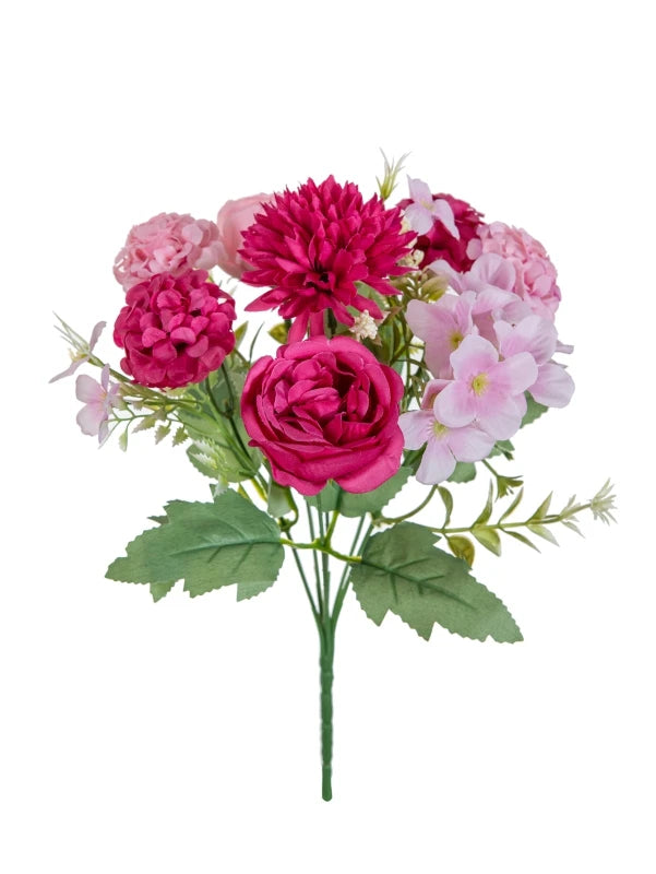 Artificial Silk Hydrangea Rose Bouquet | Home & Wedding Decor