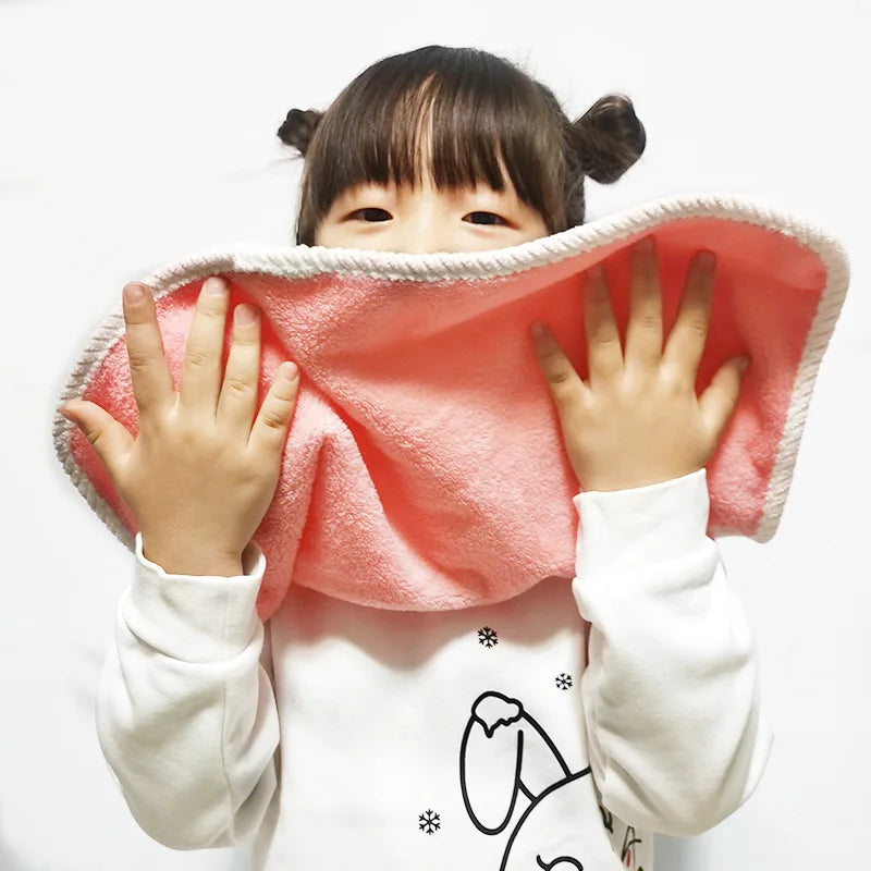 Soft Cotton Baby Bib & Face Towel for Kids Ages 1–8