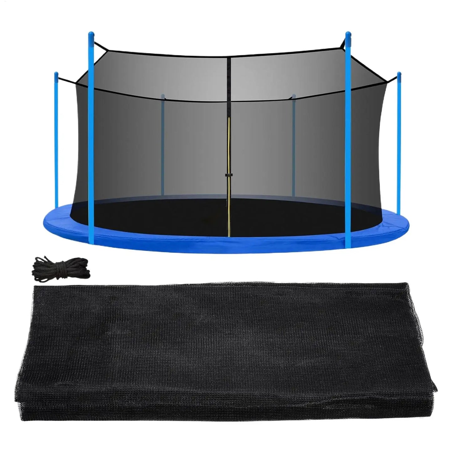 12ft & 14ft Round Trampoline Replacement Safety Net | 6 & 8 Pole