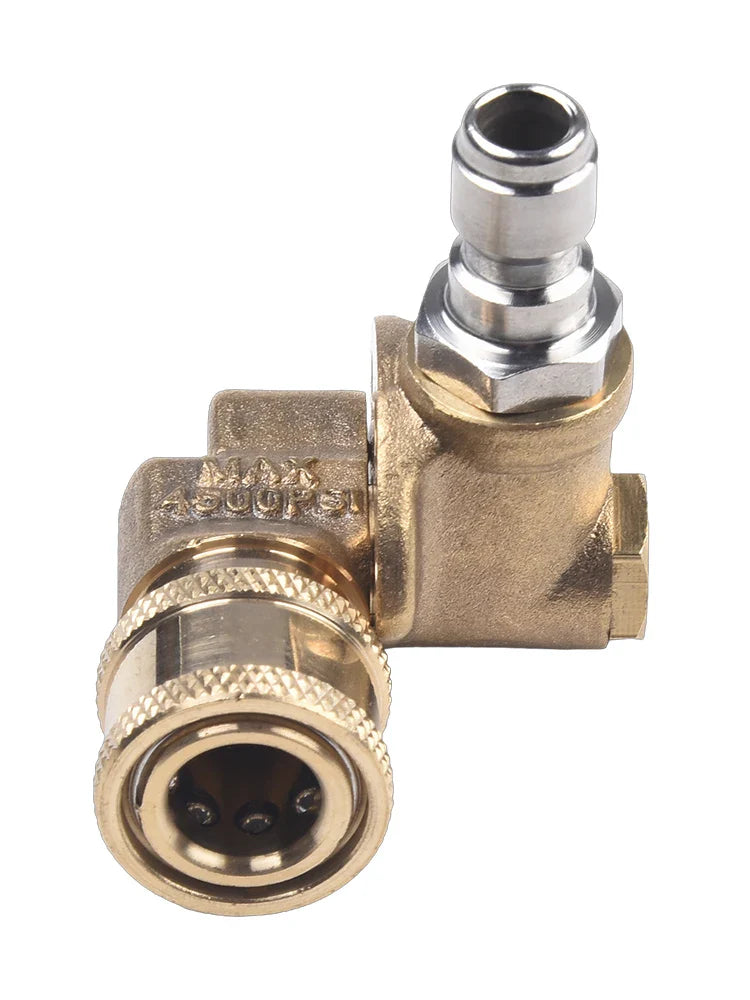 Brass Swivel Coupler 1/4" Quick Connect – 5-Angle Pressure Washer