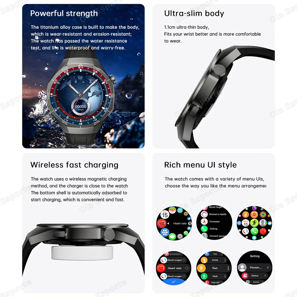 2026 New Double strap Smart Watch 1.52“ AMOLED Screen GPS Tracker BT Call Health Waterproof Smartwatch Men Women For AndroidMA27 Peaceful Pleasures Health and Wellness