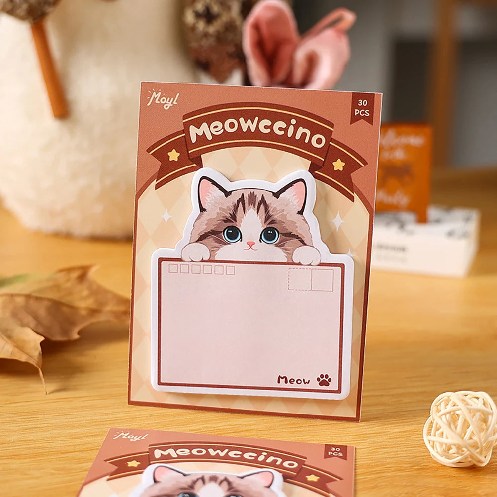 Cute Little Cat Sticky Note Self-adhesive Message Memo Pad DIY