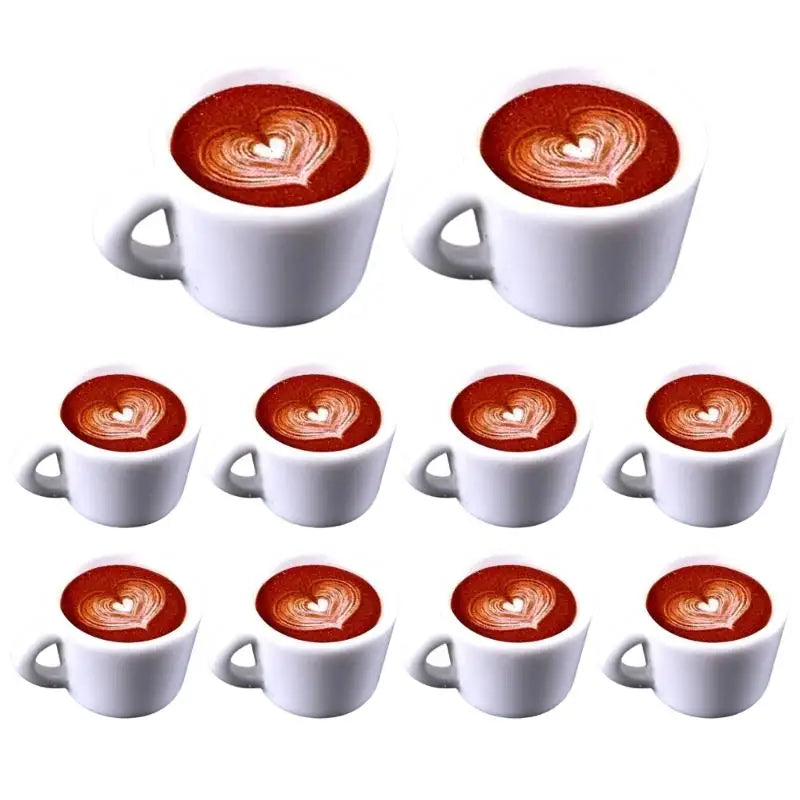 Miniature Coffee Cup Saucer & Spoon Set | Dollhouse Pretend Play