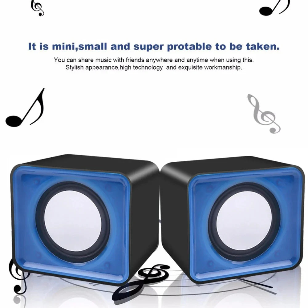 AyeBeau Mini USB Computer Speakers 2.0 Stereo – PC & Laptop