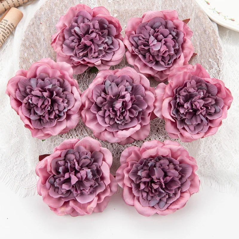 Silk Artificial Peony Dahlia Flower Heads 10cm – 5 or 10pcs