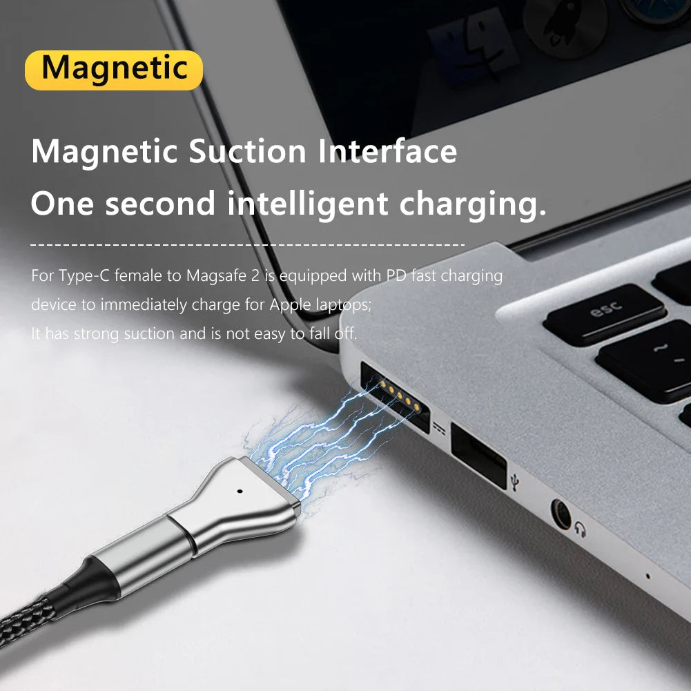 USB-C to MagSafe 2/1 Magnetic PD Adapter – MacBook Air/Pro