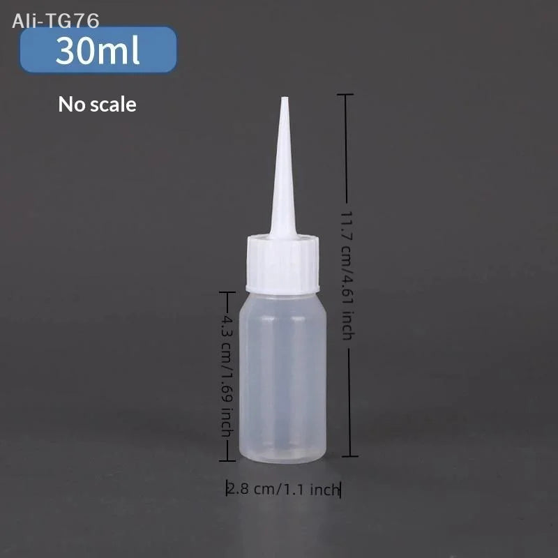 10-Pack Squeeze Bottles with Needle Nozzle Dropper Tips | PP
