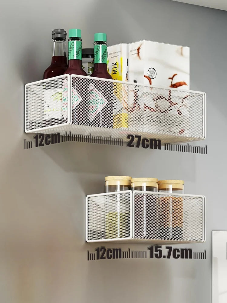 Magnetic Spice Rack Organizer – Hanging Refrigerator Shelf