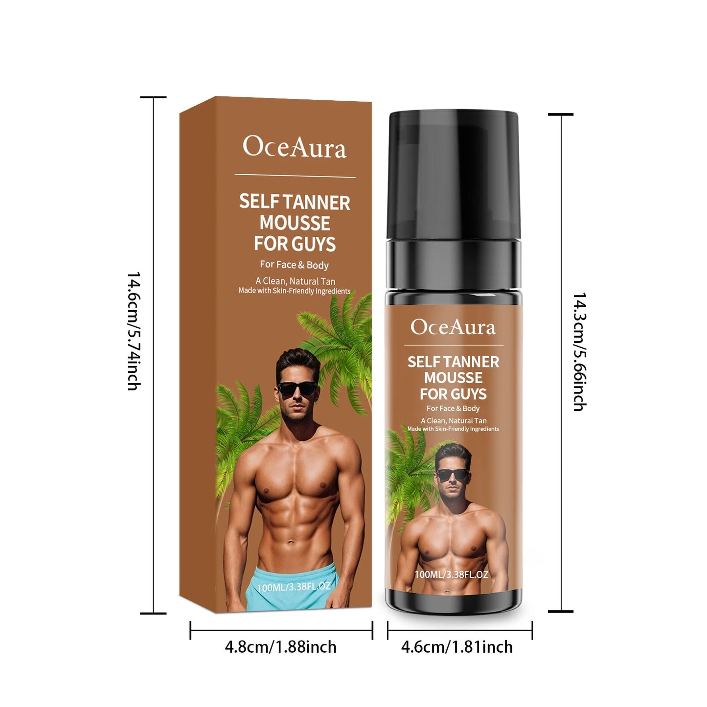 Self Tanner Mousse – Streak-Free Sunless Tan Foam | OceAura