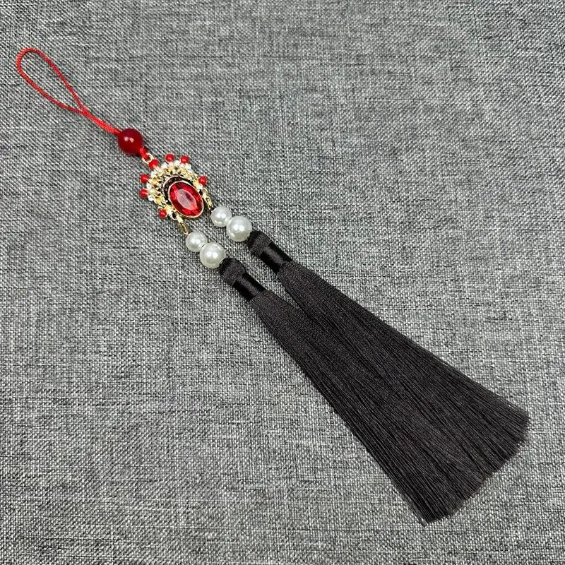 Antique Hanfu Tassel Pendant | Ethnic Cheongsam Décor 25cm