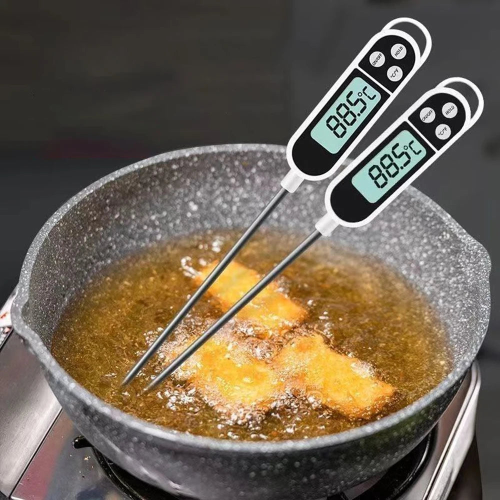 Stainless steel probe cooking food, barbecue stove, water, milk, oil, liquid meat, digital kitchen thermometer kitchen tools Peaceful Pleasures Health and Wellness