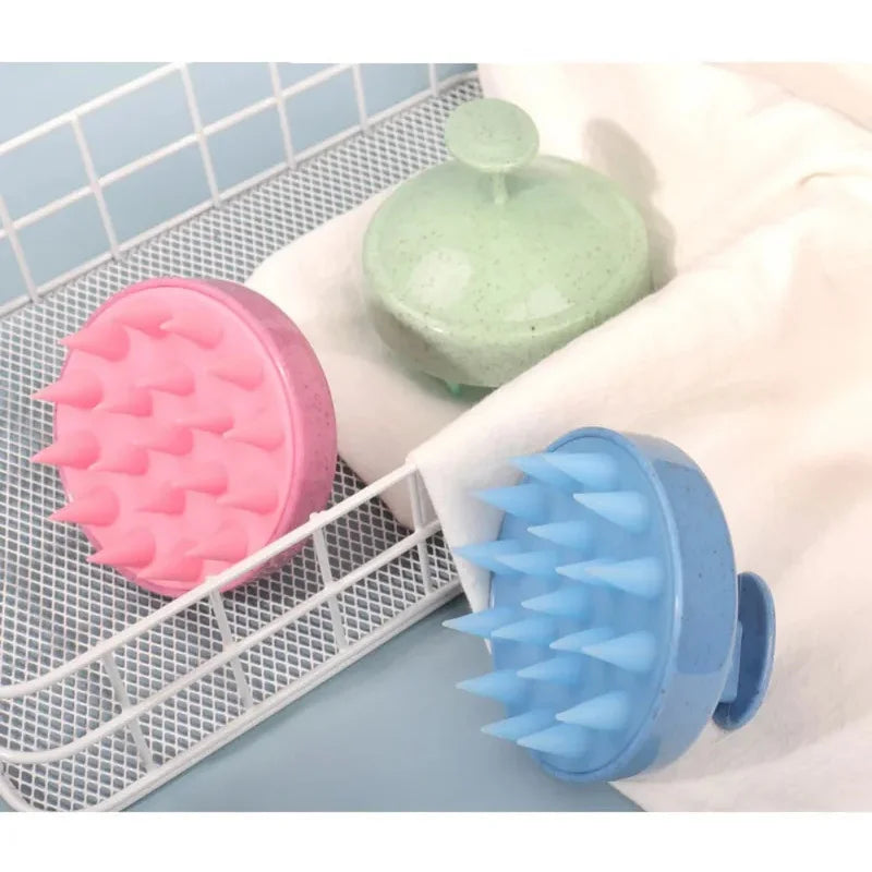 Silicone Scalp Massage Shampoo Brush – Hair & Body Scrubber