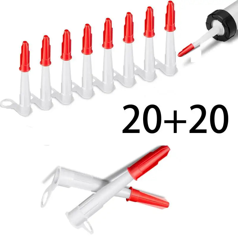Caulking Gun Nozzle Cap Set – Glue Tip Sealing Caps