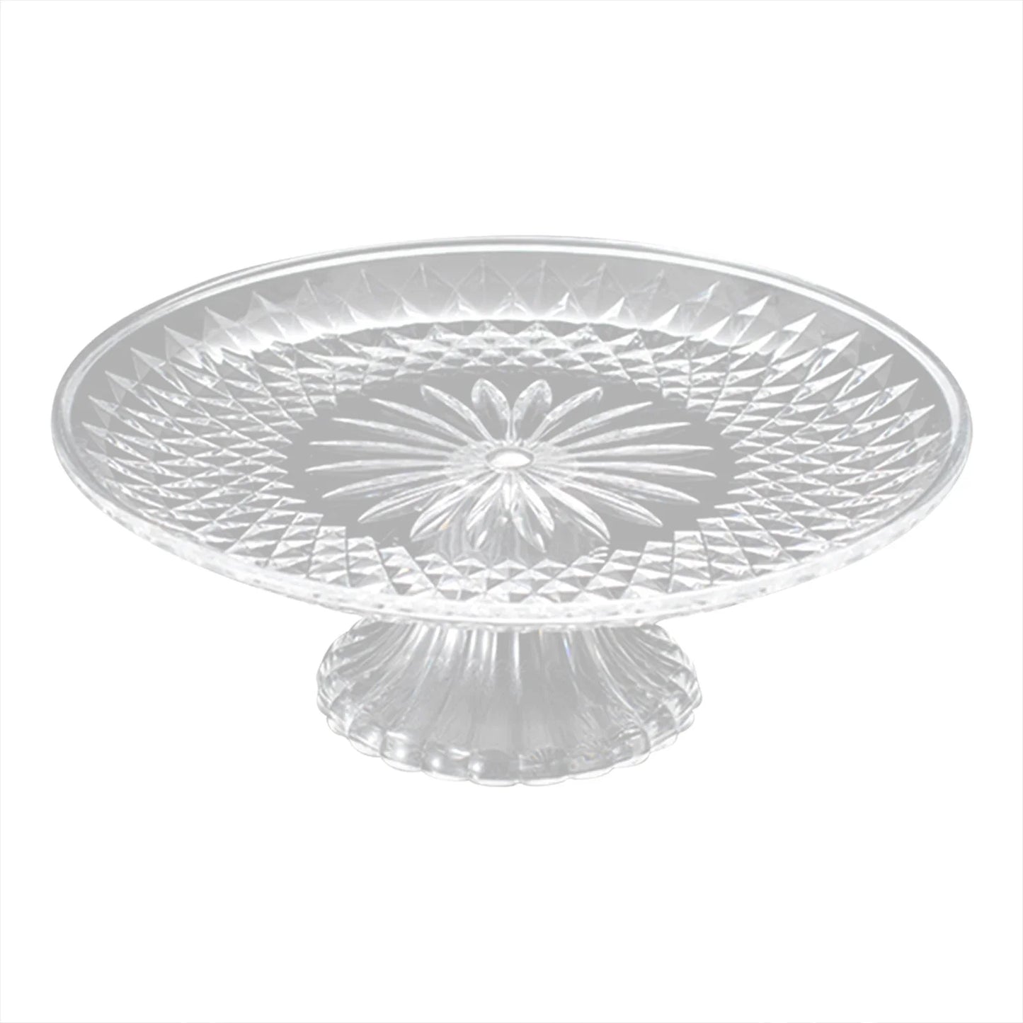 Clear Acrylic Snack & Fruit Serving Tray | Round PET Plate