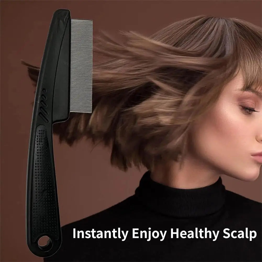 Stainless Steel Fine Tooth Comb | Scalp & Hair Care Tool