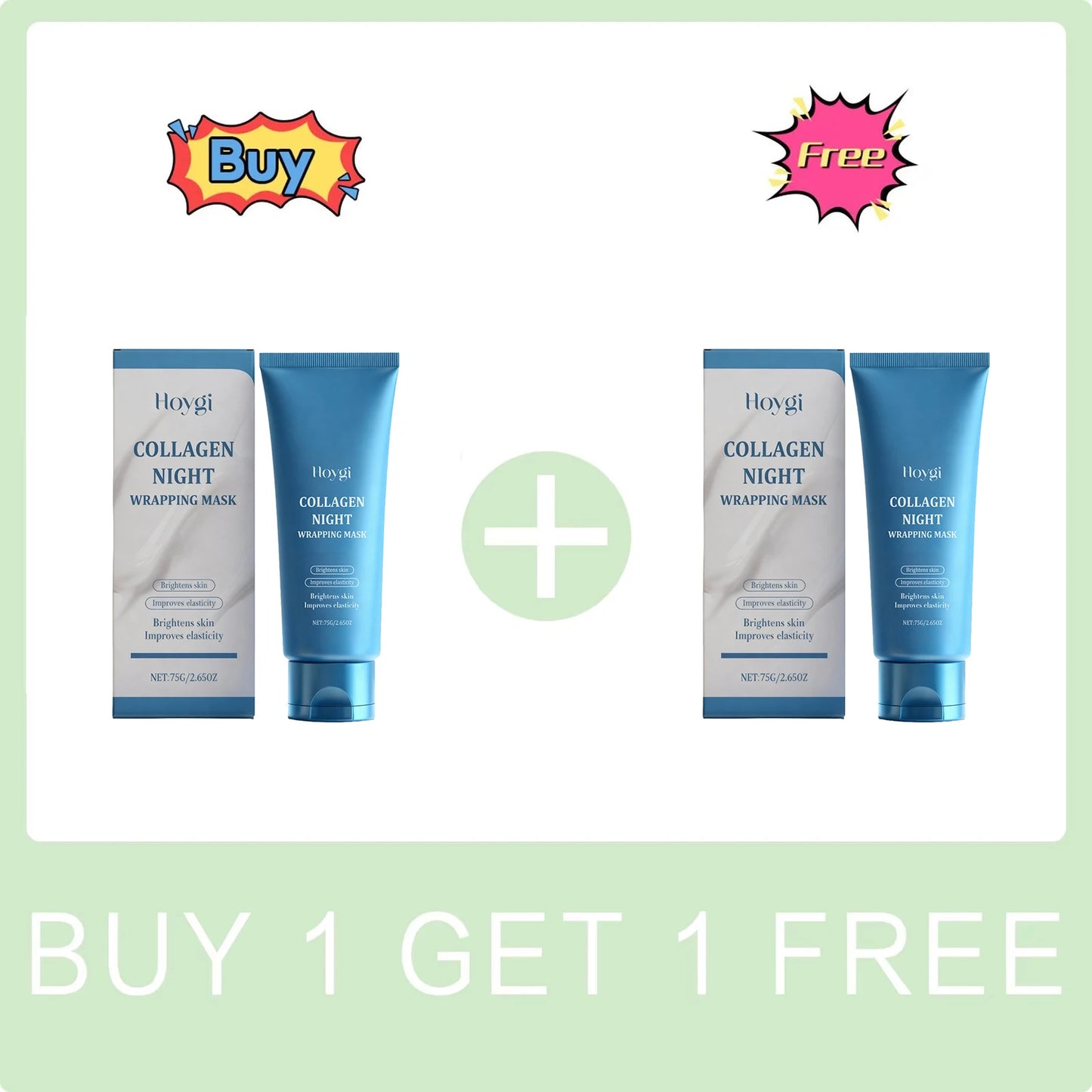 Collagen Night Wrapping Mask Brightening Skin Improve Elasticity Deep Hydrating Collagen Overnight Wrapping Peel off Facial Mask Peaceful Pleasures Health and Wellness Buy 1 Get 1 Free