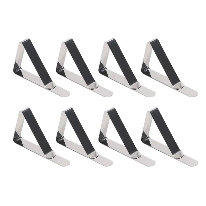 8 Pcs Stainless Steel Tablecloth Clip Non-Slip Adjustable Table Cover Clamps Clip Table Cloth Holders For Home Party Picnic Peaceful Pleasures Health and Wellness 8pcs