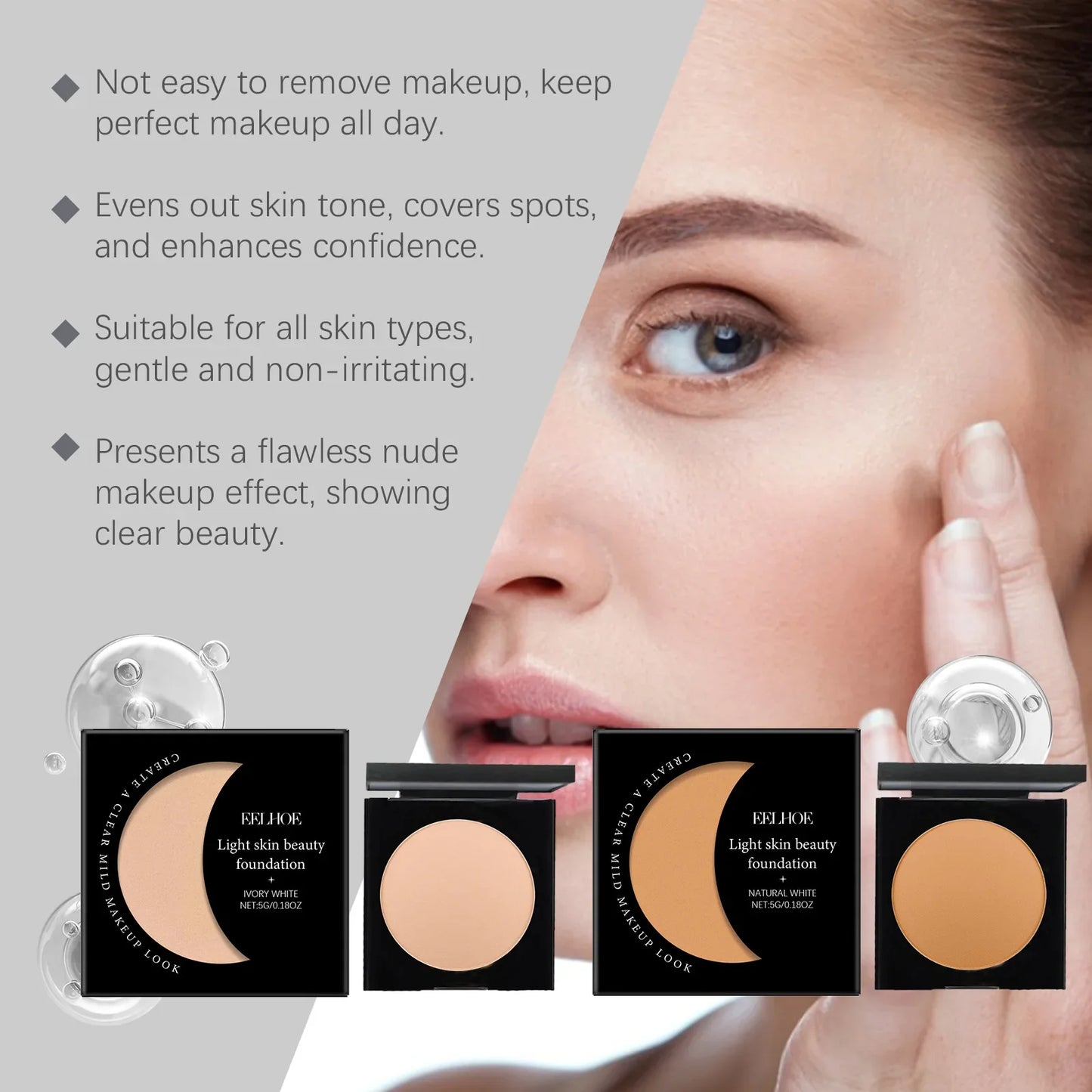 Eelhoe Matte Foundation – Full Coverage Hydrating & Waterproof