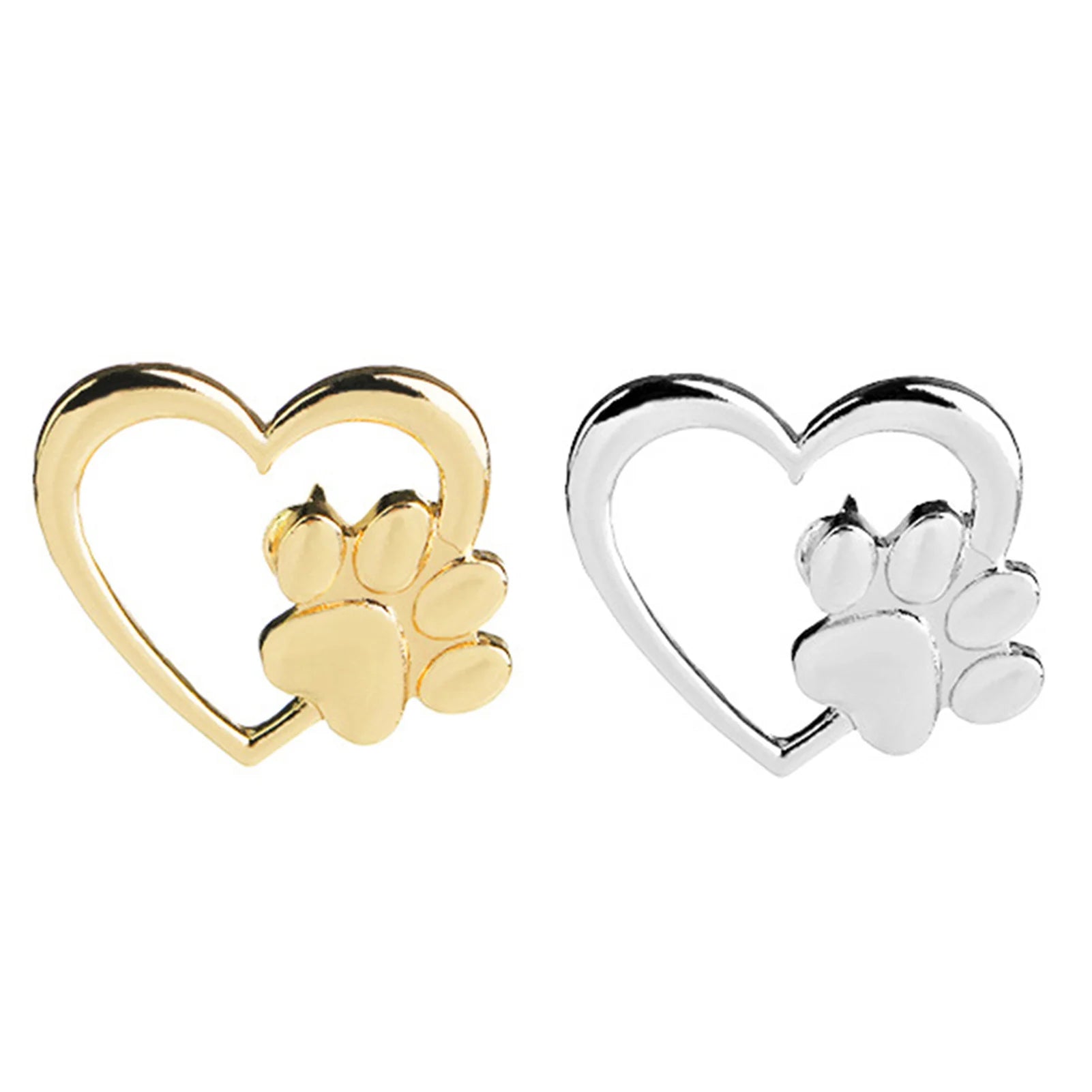 2pcs Heart with Paw Badge Brooch Dripping Oil Paw Brooch Badge Pin for Jewelry Making Clothes Bags Supplies Peaceful Pleasures Health and Wellness